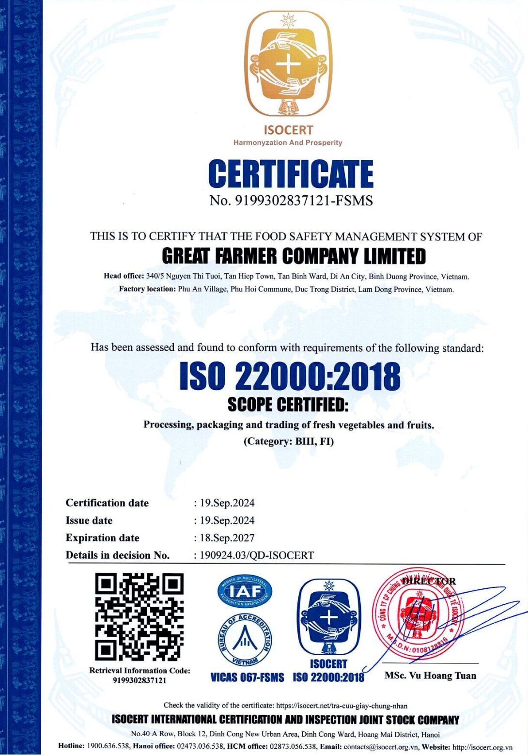 Red Pepers Chili Export Certifications