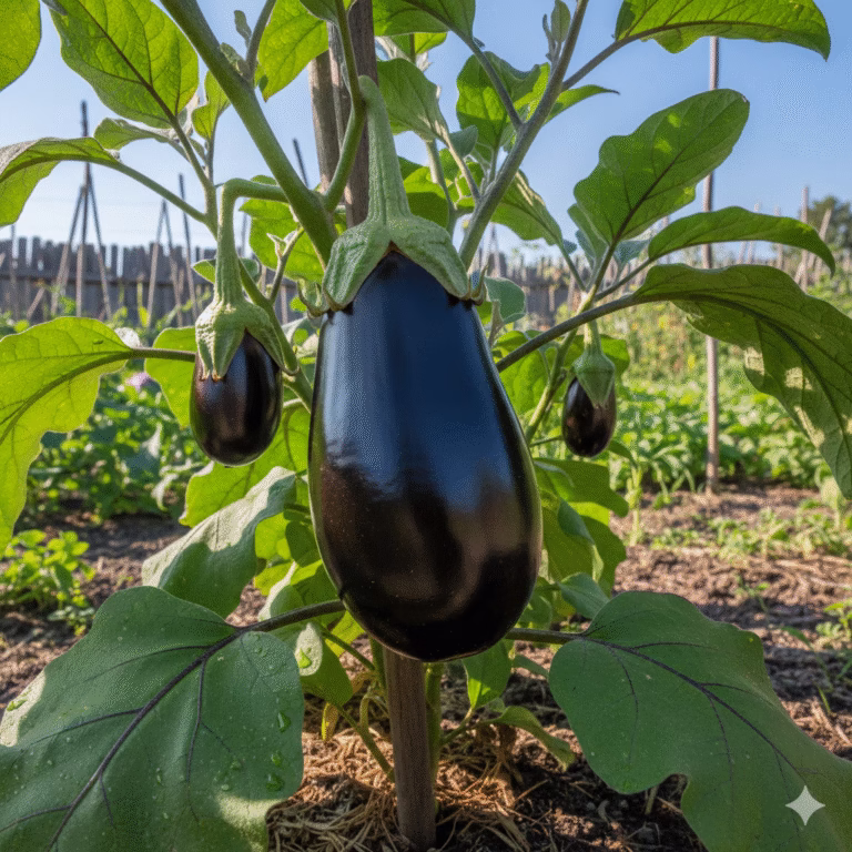 Vietnamese eggplant prepared for export to global markets, showcasing fresh purple produce