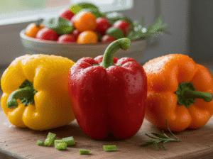 Bell pepper – a sweet Vietnamese chili variety with mild flavor, crisp texture, and vibrant colors.