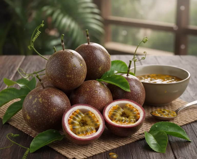 Fresh Vietnamese passion fruit with vibrant color and rich aroma, representing Vietnam’s tropical agriculture and export potential.