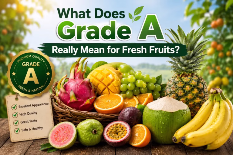 Grade A fresh fruits quality standards and grading